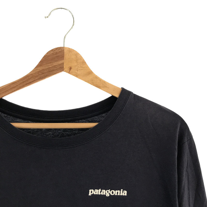 Patagonia / パタゴニア | オーガニックコットン バック ロゴ プリント ロングスリーブ Tシャツ | M |