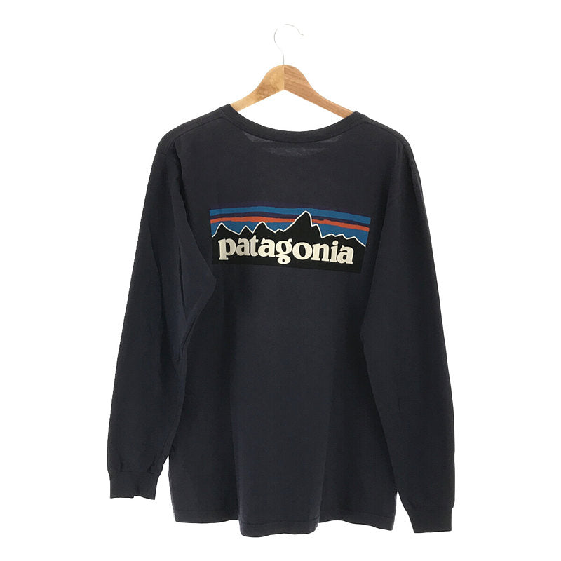 Patagonia / パタゴニア | オーガニックコットン バック ロゴ プリント ロングスリーブ Tシャツ | M |