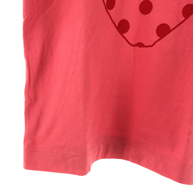 PLAY COMME des GARCONS / プレイコムデギャルソン | Polka Dot Heart T-Shirt ハートロゴ ドット プリント コットン クルーネック Tシャツ カットソー | M |