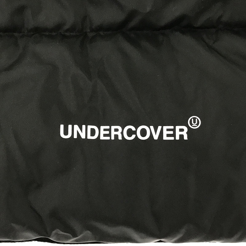 【美品】  UNDER COVER  / アンダーカバー | 2017AW レザー 切替 バックロゴ フルジップ ダウン ジャケット | 2 | ブラック | メンズ