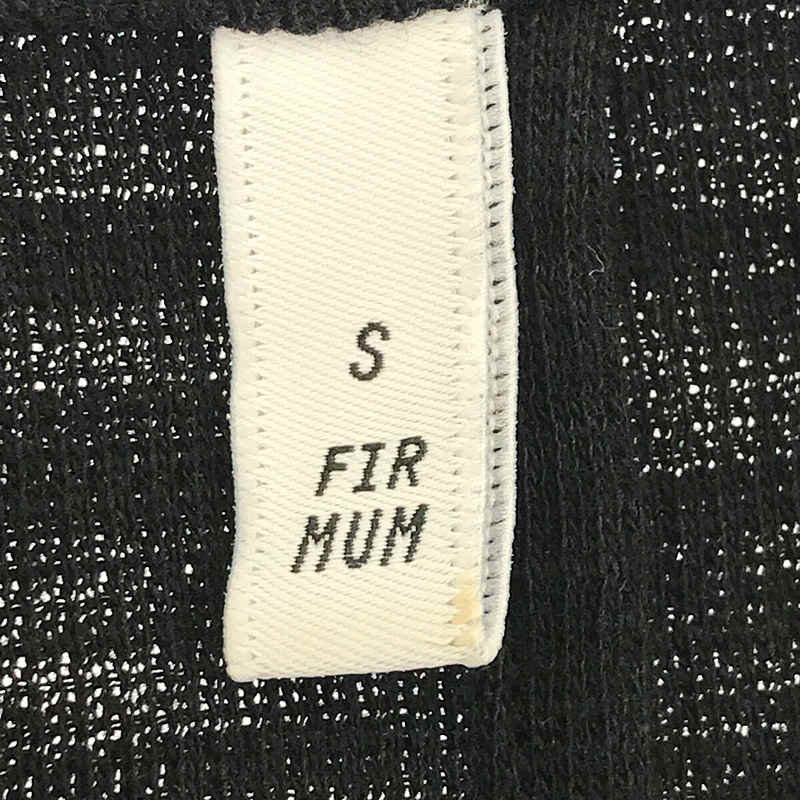 FIRMUM | Slub Cotton Yarn Surf Knit Long Pullover Dress | S | Black | Women's