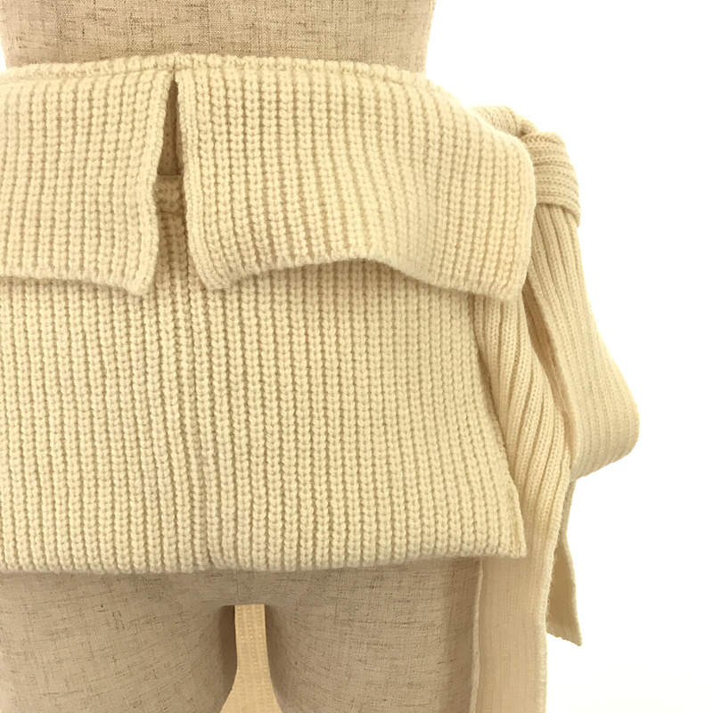 【美品】  TAN / タン | LAMBS WRAPPED HOLDER ラム ウール ラップ エプロン スカート | F | OFF WHITE