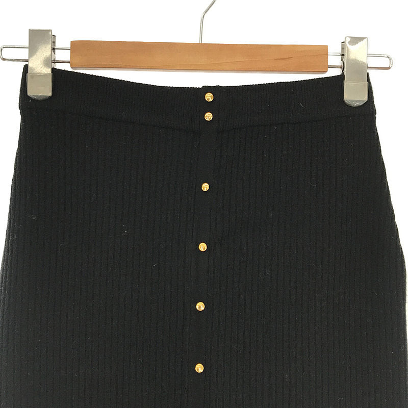 美品✨ノーブル　noble 金ボタン　タイニーボタンニットタイトスカート