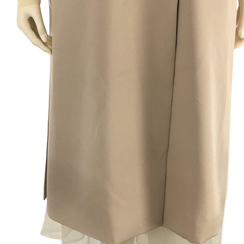 AMERI / アメリ | LONG VEST SET SHEER DRESS ベルト・ペチワンピース付き ロング ベスト セット シアー ドレス |  S |