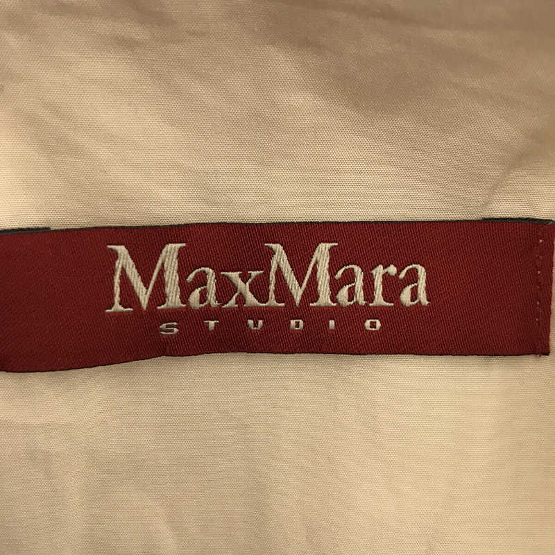 【新品】  MAX MARA STUDIO / マックスマーラ ステュディオ | レース 刺繍 ノーカラー ロング コート | 38 | ピンク | レディース