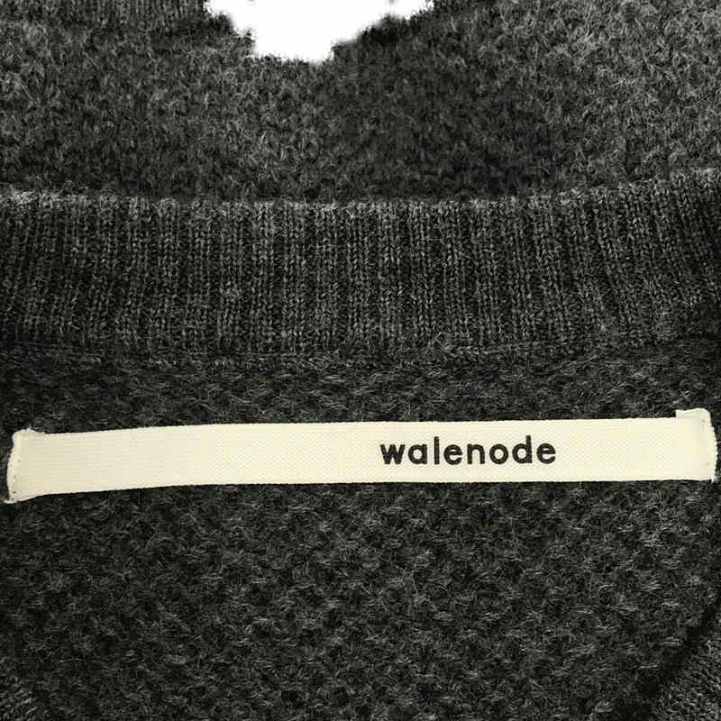 walenode / ウェルノード | ウール 鹿の子編み クルーネック ニット 