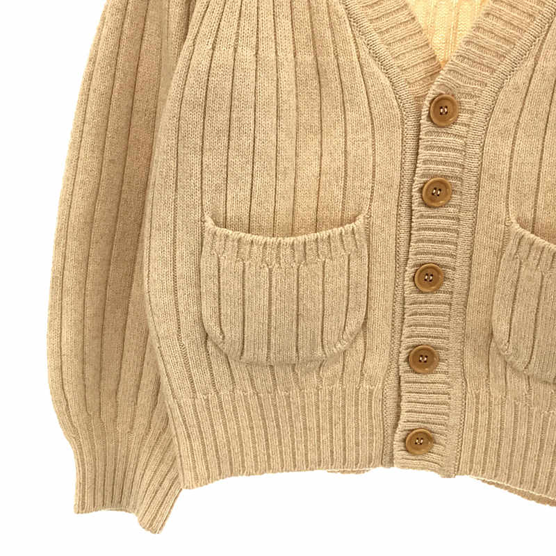 unfil / アンフィル | merino wool ribbed cardigan メリノウール リブ