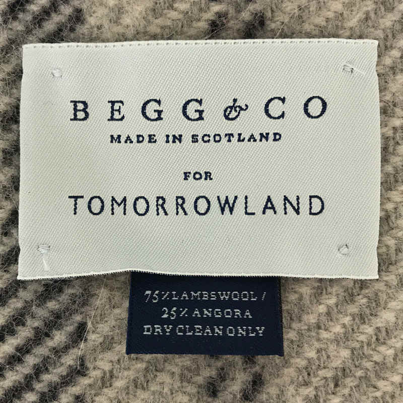 BEGG&CO / ベグアンドコー | ×TOMORROWLAND / アンゴラ混大判チェック 