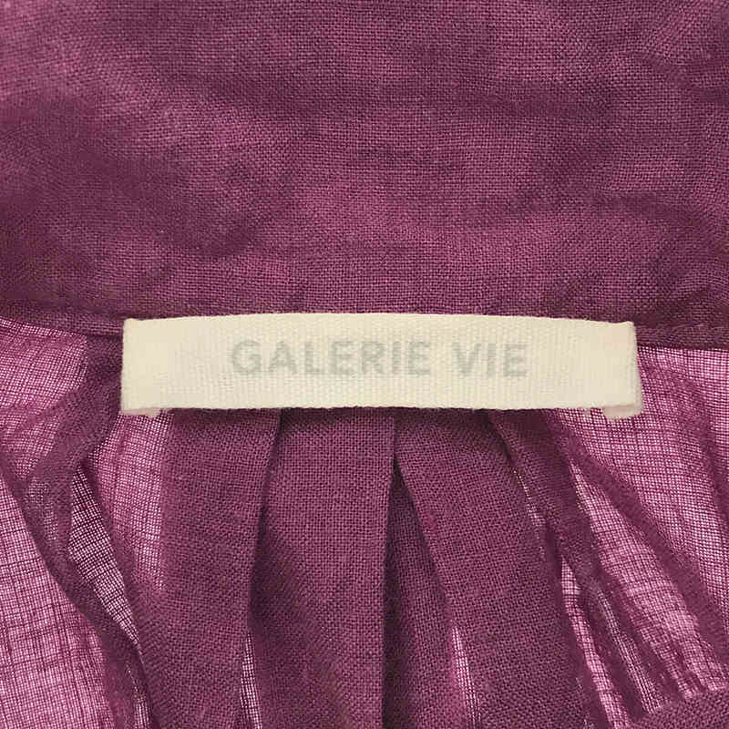 GALERIE VIE / ギャルリーヴィー | 2020SS | コットン リネン ウール スラブ ロングシャツ ワンピース | 36 |