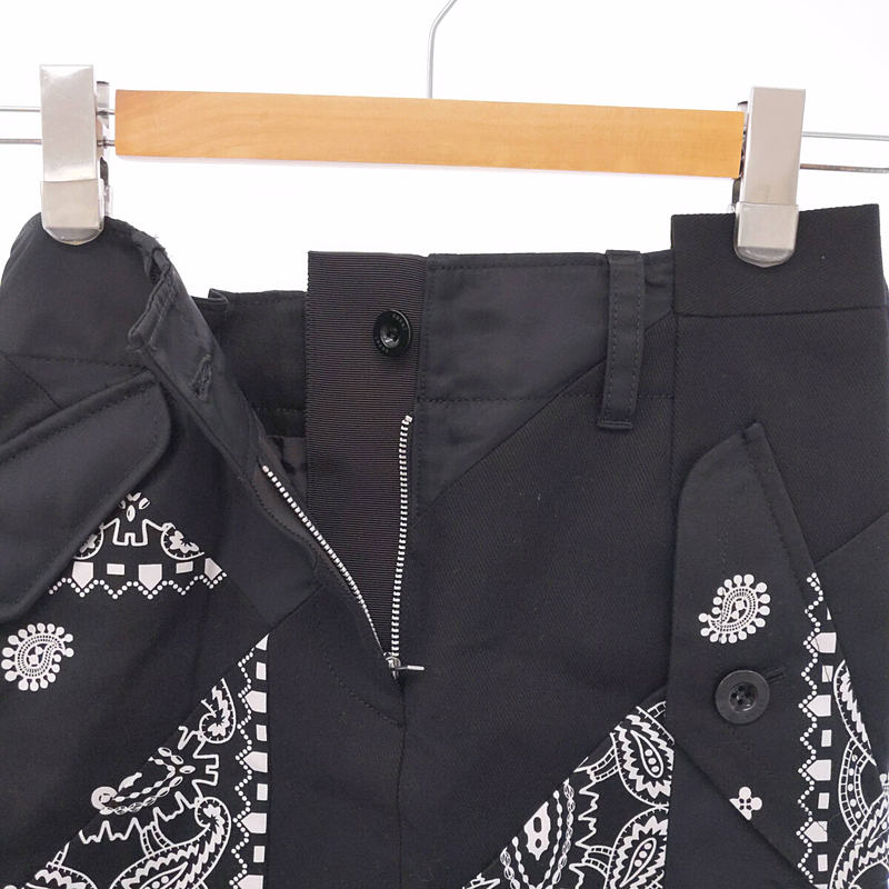 sacai / サカイ | 2021SS | ×Hank Willis Thomas Archive Print Mix Skirt  ハンクウィリストーマス アーカイブプリントミックススカート | 1 |
