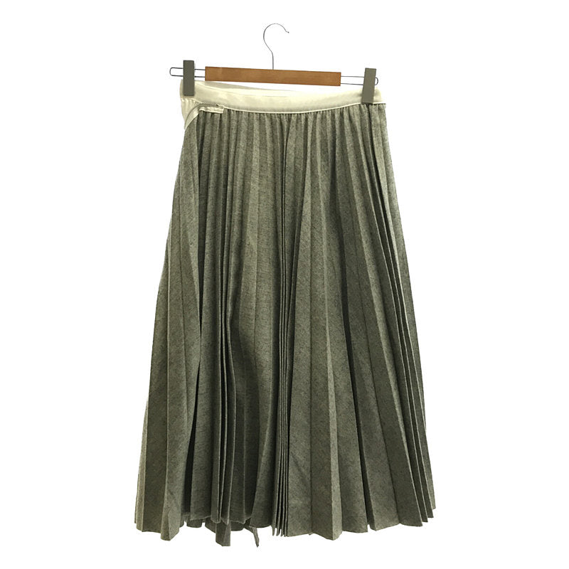 Sacai サカイ 23AW Wool Melton Skirt ウールメルトン ポケット スカート レディース ブラック 23-06954
