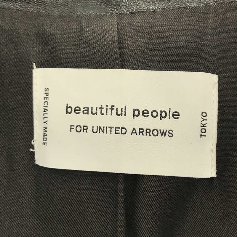 beautiful people / ビューティフルピープル | UNITED ARROWS 別注 キッズ レザーライダースジャケット | 140 |