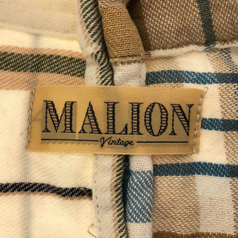 MALION vintage / マリオンヴィンテージ | 2WAY コットン チェック 