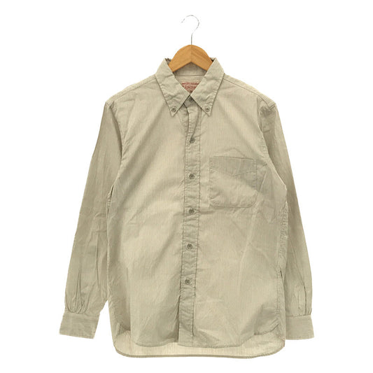 BONCOURA | Striped button-down shirt | 38 | Gray | Men's