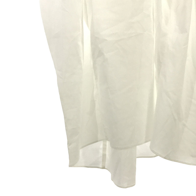 【미품】 ENFOLD / 엔폴드 | 2020AW | 부드러운 천축 탁 드레이프 드레스 롱 원피스 | 36 | 화이트 | 여성