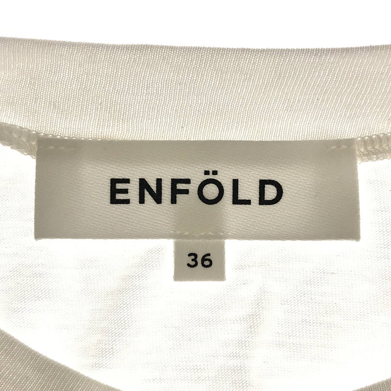 【美品】  ENFOLD / エンフォルド | 2020AW | ソフト 天竺 タック ドレープ ドレス ロング ワンピース | 36 | ホワイト | レディース
