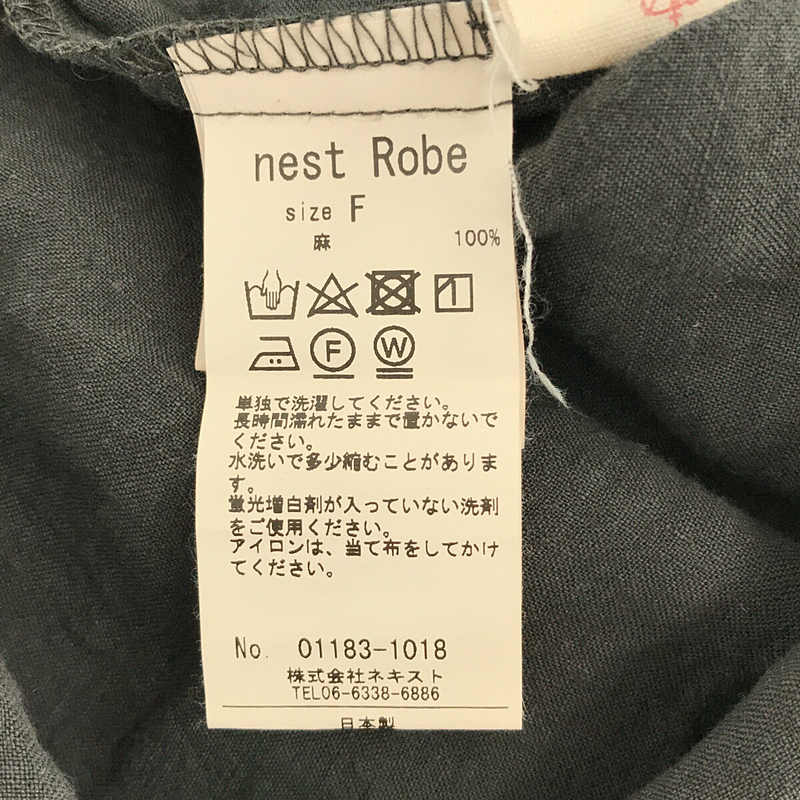 nest robe / ネストローブ | リネン100% シャツ ロングワンピース | F