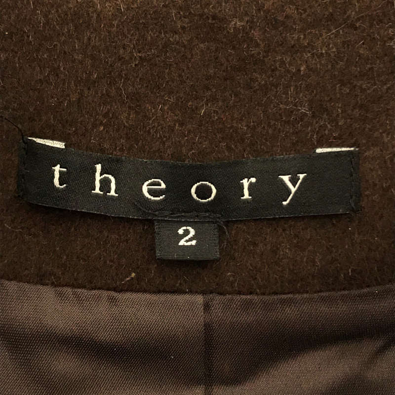 theory / セオリー | theory / セオリー ウール アンゴラ カシミヤ スタンドカラー ケープ ポンチョ コート | 2 |