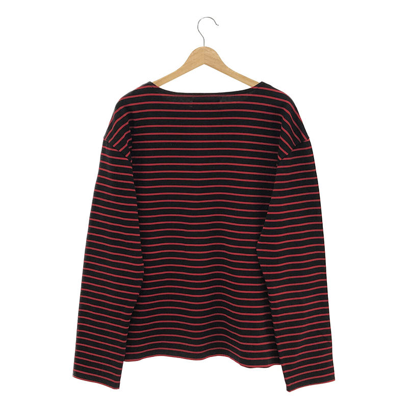 Vainl 檔案 | SAM-MT 邊框長袖剪裁與縫紉 | M |紅/黑|男士