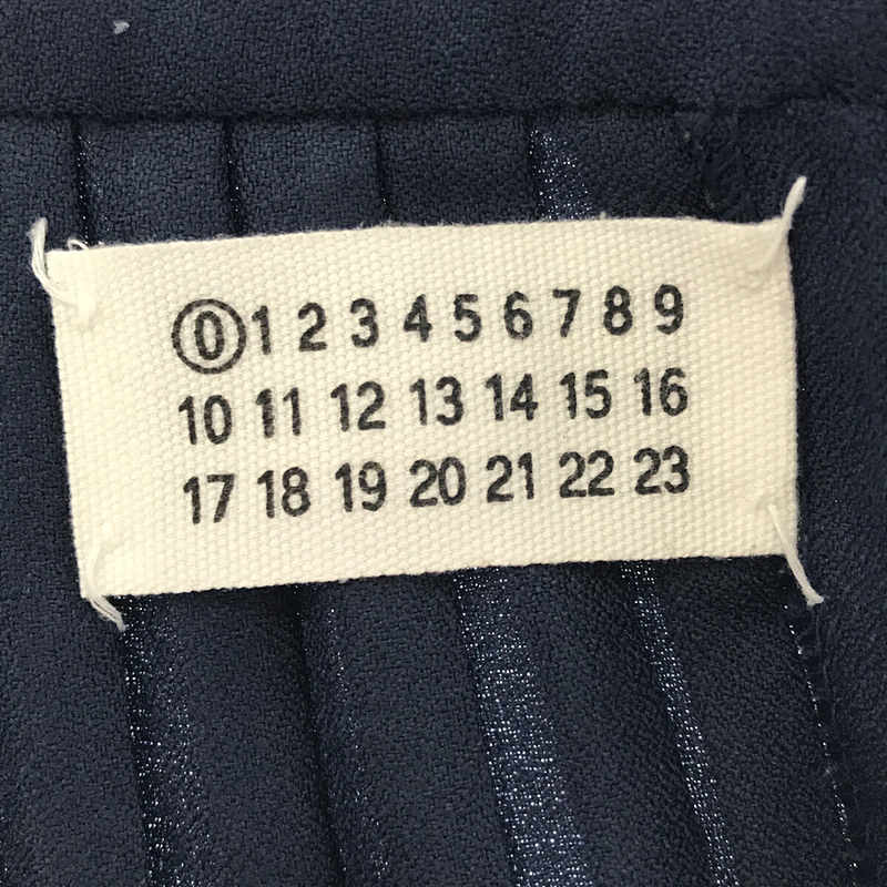 Maison Martin Margiela / メゾンマルタンマルジェラ | アーティザナル 再構築 ラップ プリーツ ロング スカート | S | ネイビー | レディース