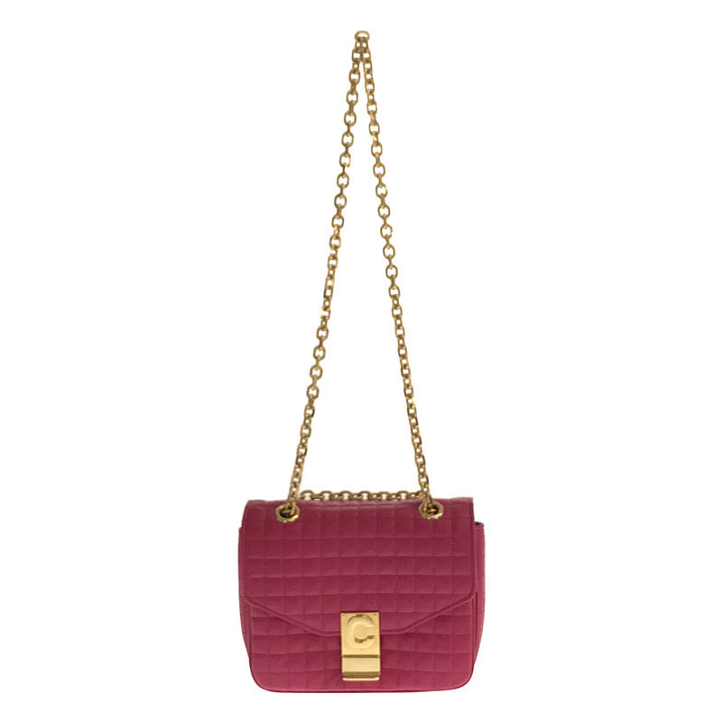 [全新品] CELINE | 2020 |小號 C 絎縫小牛皮單肩包，附小袋 | - |粉紅 |女的