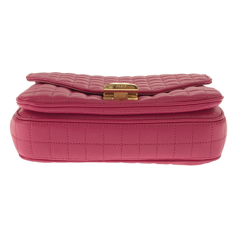 [全新品] CELINE | 2020 |小號 C 絎縫小牛皮單肩包，附小袋 | - |粉紅 |女的