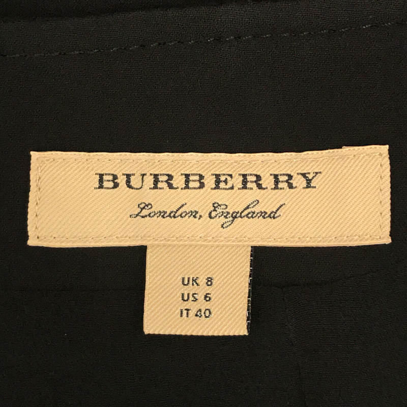 Burberry / バーバリー | シルク ウール バックル付き ミディ ドレス