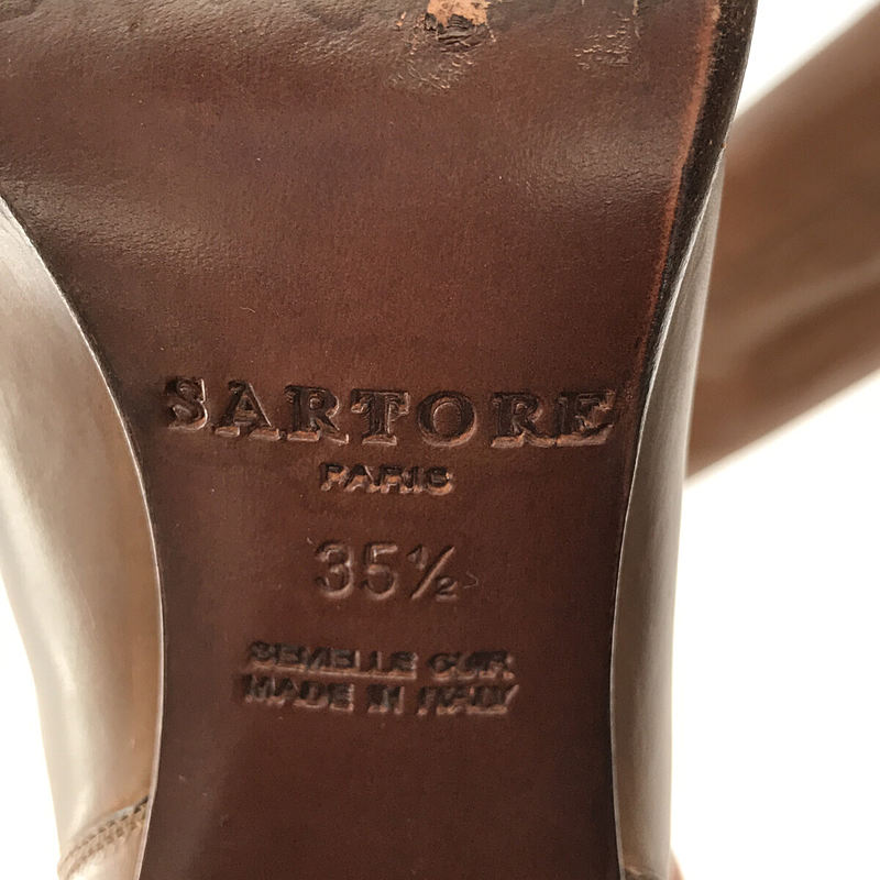 SARTORE / サルトル | レザー ロング ヒール ブーツ 袋付き | 35 1/2 | ブラウン | レディース