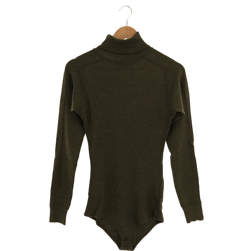 [Good Condition] ARCHI / Archi | SORREL BODY SUIT Wool Rib Turtleneck Knit Bodysuit | S | OLIVE | Women's