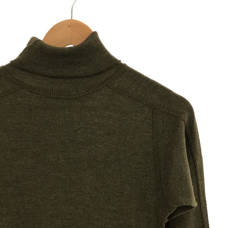 【美品】  ARCHI / アーキ | SORREL BODY SUIT ウール リブ タートルネック ニット ボディスーツ | S | OLIVE | レディース