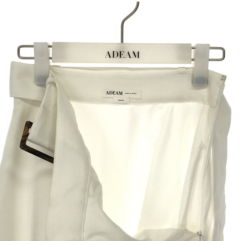 ADEAM / アディアム | BELTED A-LINE SKIRT ジャパニーズ クレープ A