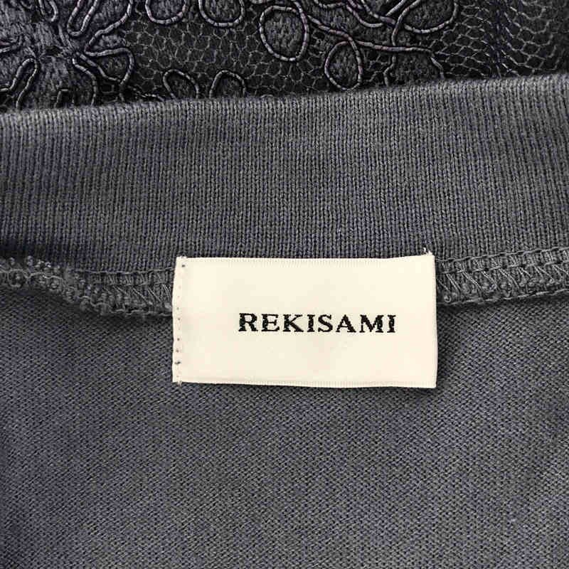 REKISAMI / レキサミ | ボタニカル柄 レース レイヤード Tシャツ | 1 |