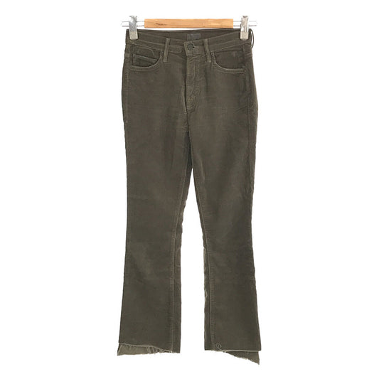 MOTHER / Mother | CORDUROY INSIDER CROP STEP FRAY Corduroy Insider Cropped Pants | 24 | Khaki | Women's