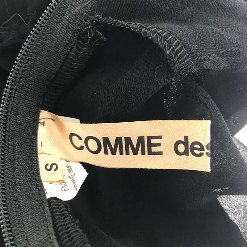 COMME des GARCONS / コムデギャルソン | 2019SS | 丸襟 シースルー フリル 断ち切り プルオーバーブラウス | S | ブラック | レディース
