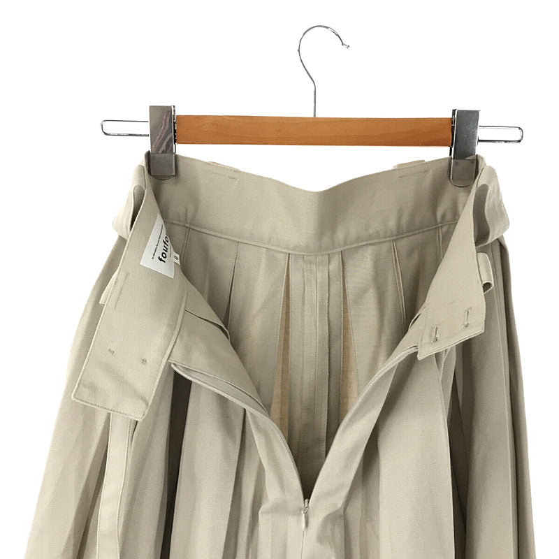 foufou / フーフー | 2020SS | super tuck long skirt スーパータックロングスカート ベルト付き | 0 |
