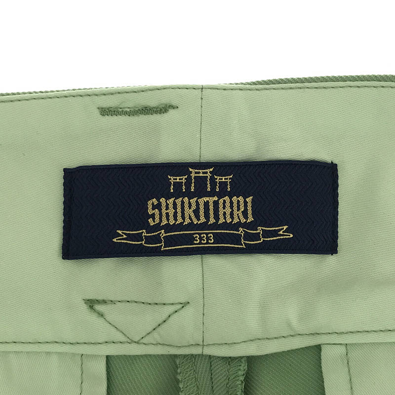 ネット公式店 SHIKITARI PINTUCK MEGA FLARE SLACKS ブラウン - パンツ