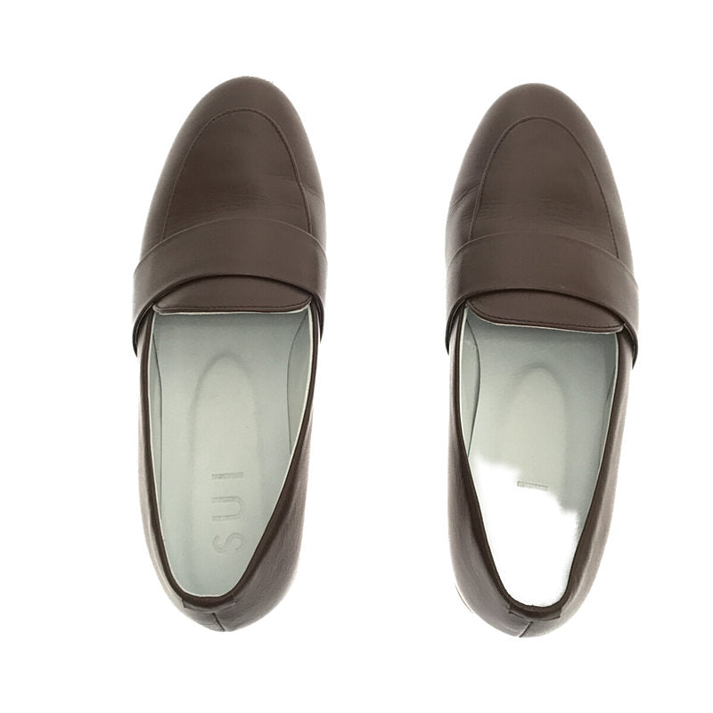 【미품】 SUI / 수이 | 가죽 로퍼 | 4 | 브라운 | 여성