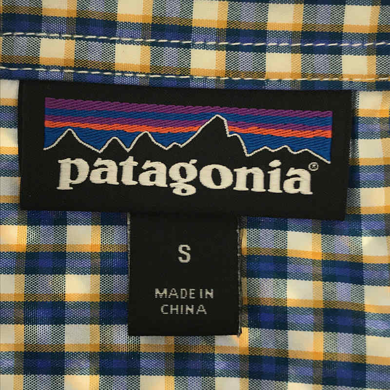 Patagonia / パタゴニア | ナイロンポリエステル ダブルポケット 半袖 チェック シャツ | S |