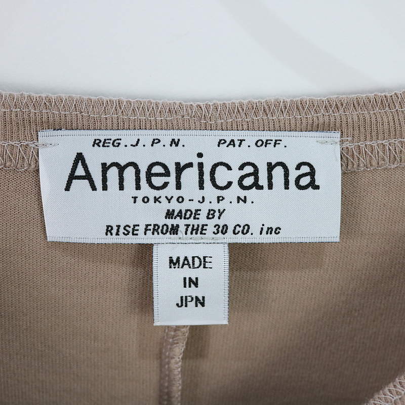 Americana / アメリカーナ | ボックスロゴカットソーワンピース | ベージュ | レディース