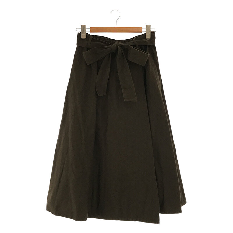 harenoti. / Harenoti | belted wraparound skirt | 1 | Khaki | Women's