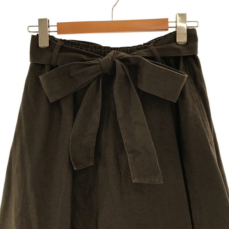 harenoti. / Harenoti | belted wraparound skirt | 1 | Khaki | Women's