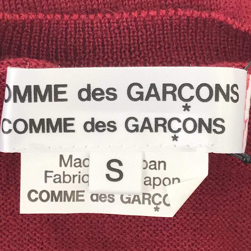 【美品】 COMME des GARCONS COMME des GARCONS / コムコム | AD2021 2021AW | ウール 裏地  ドット リバーシブル ハイゲージ ニット セーター | S | ボルドー | レディース