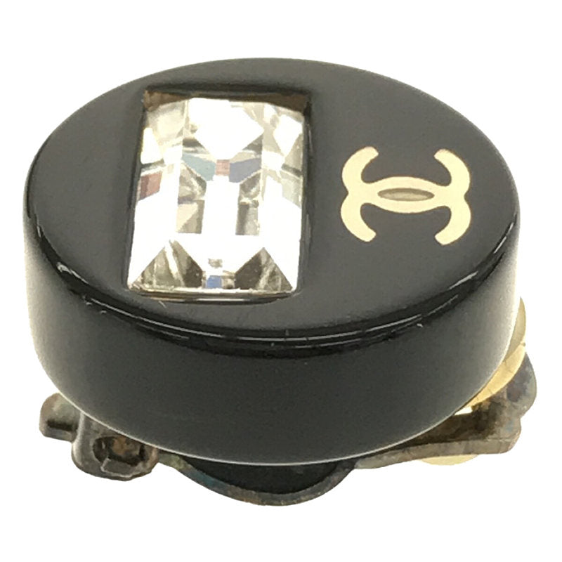 [Good Condition] CHANEL | Logo Coco Mark Earrings with Storage Box | Black | Women's