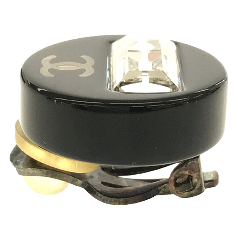 【미품】 CHANEL / 샤넬 | 로고 코코 마크 귀걸이 저장 상자 포함 | 블랙 | 여성