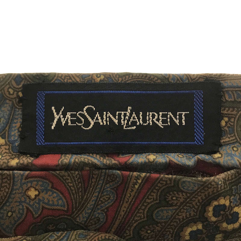 YVES SAINT LAURENT / イヴサンローラン | シルク 総柄 アスコットタイ