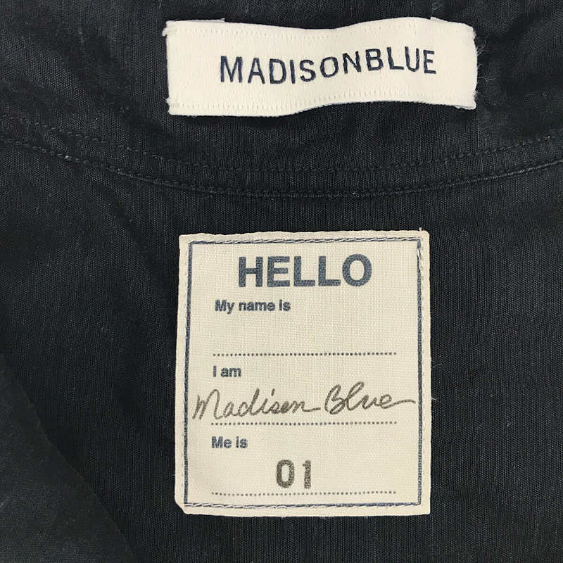 MADISON BLUE / マディソンブルー | MADAME SHIRT LINEN リネン混 マダムシャツ | 01（S） | ネイビー |  レディース