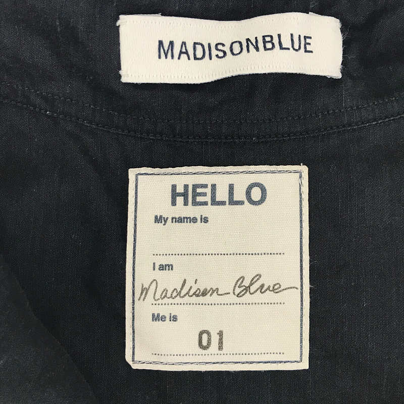 MADISON BLUE / Madison Blue | MADAME SHIRT LINEN Linen blend madam shirt | 01 (S) | Navy | Women's