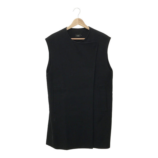 M fil | Lined collarless vest | Size 40 | Dark navy | Women's