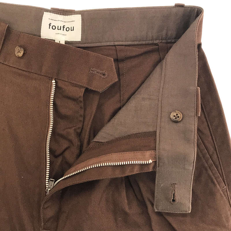 foufou / フーフー | 2021SS one tuck half pants ワンタック ハーフ