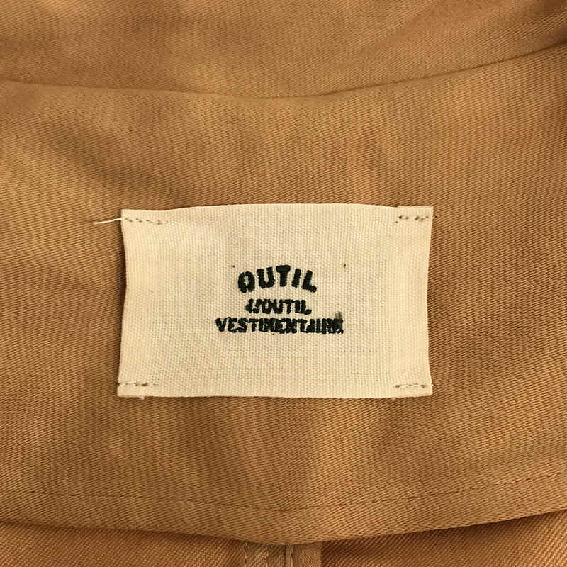 OUTIL / ウティ | MANTEAU UZES モールスキン ステンカラーオーバー